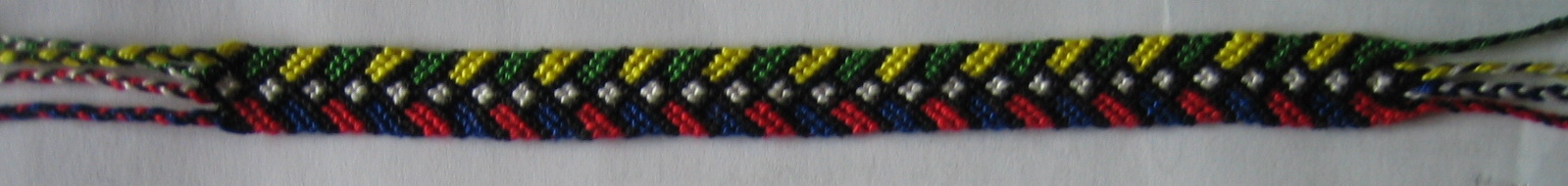 friendship bracelet chevron with squares