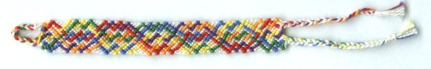 friendship bracelet colorful zigzags