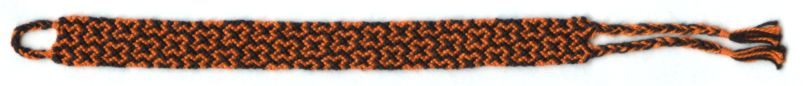 friendship bracelet orange crosses