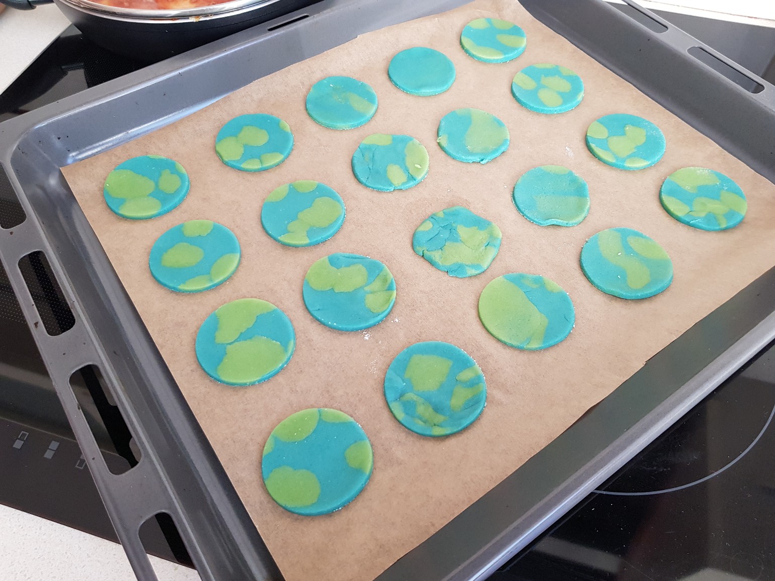 earth day cookies batch dough