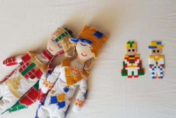 hama beads platia zami with dolls