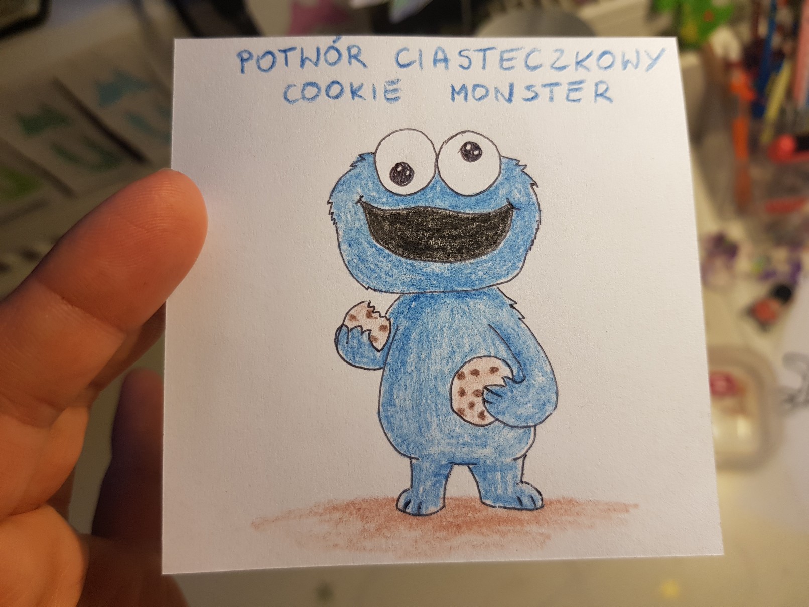 lunchbox art cookie monster