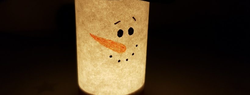 snowman paper luminary featured