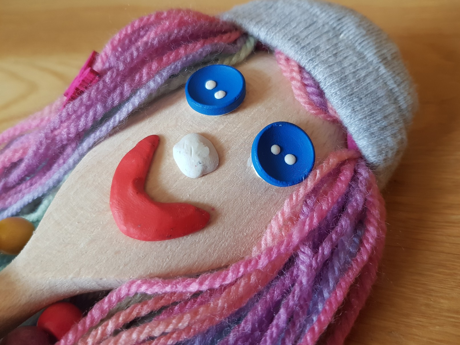 wooden spoon doll face