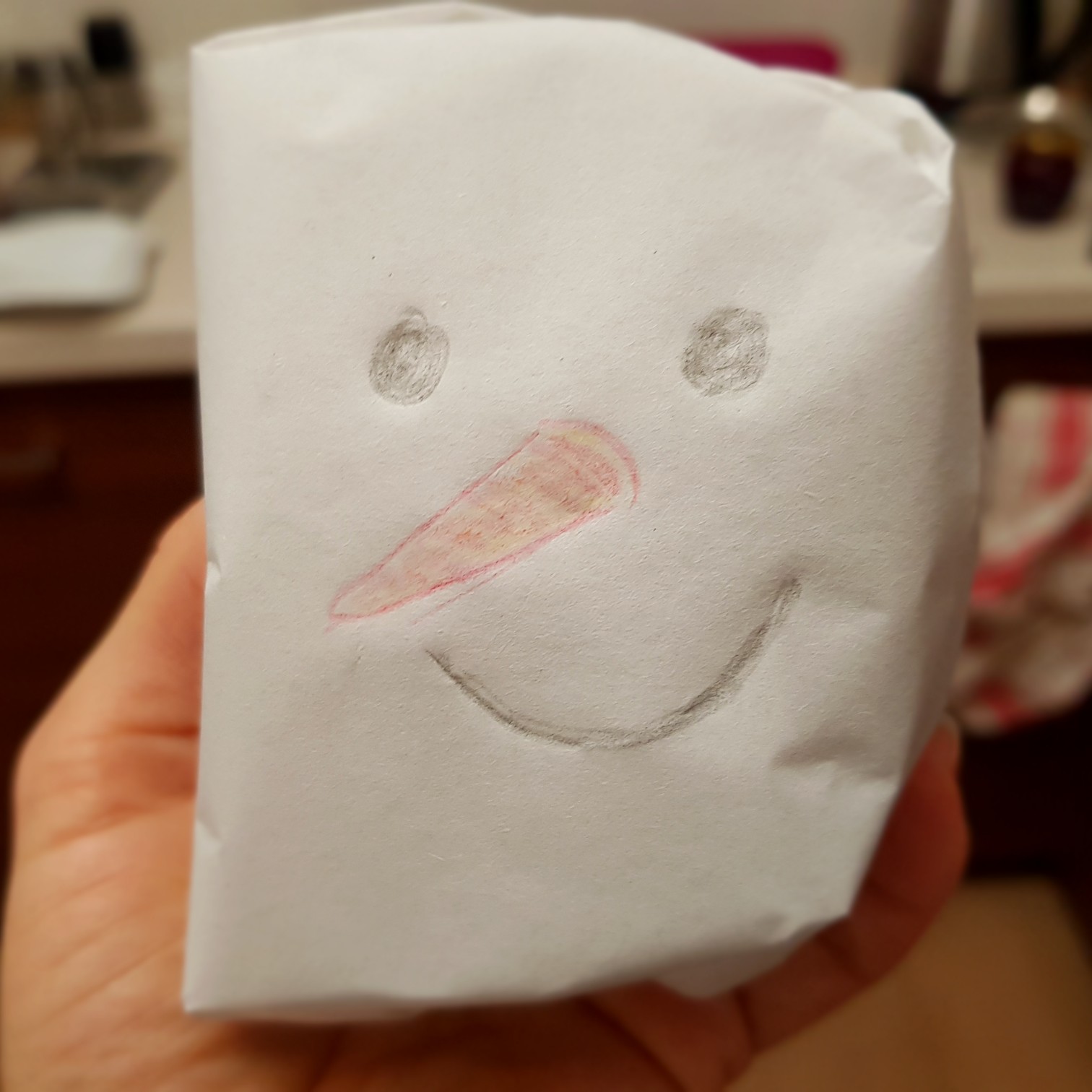 lunchbox art snowman