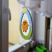hama beads easter chick hanging featured