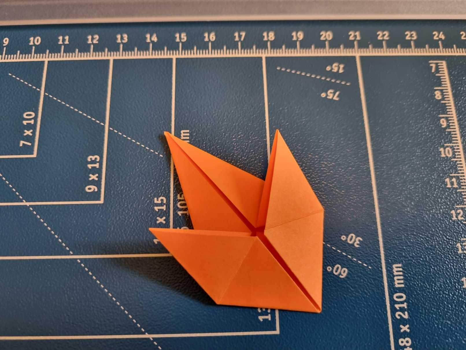 autumn leaf almost origami module step 16