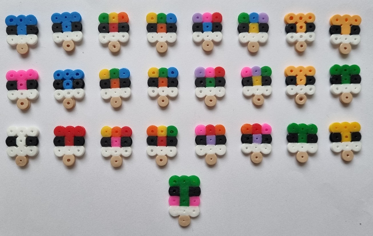 micro colourful ice creams hama beads pyssla