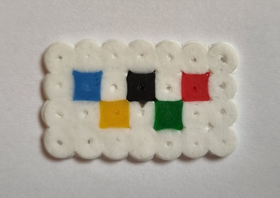 micro olympic flag rings hama beads pyssla