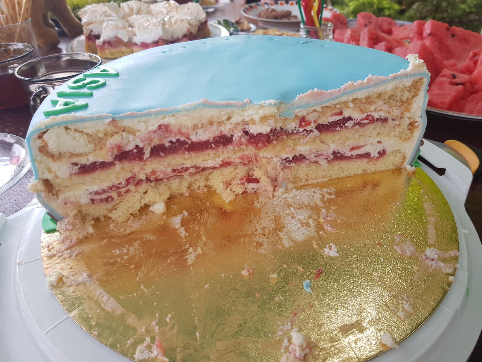 mountain birthday cake fruit gel