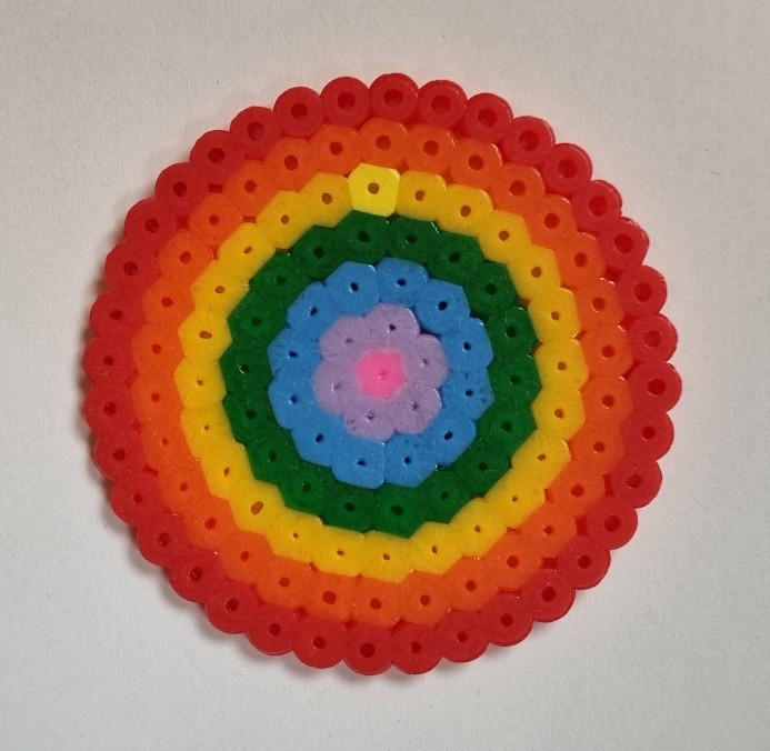 rainbow circle hama beads pyssla