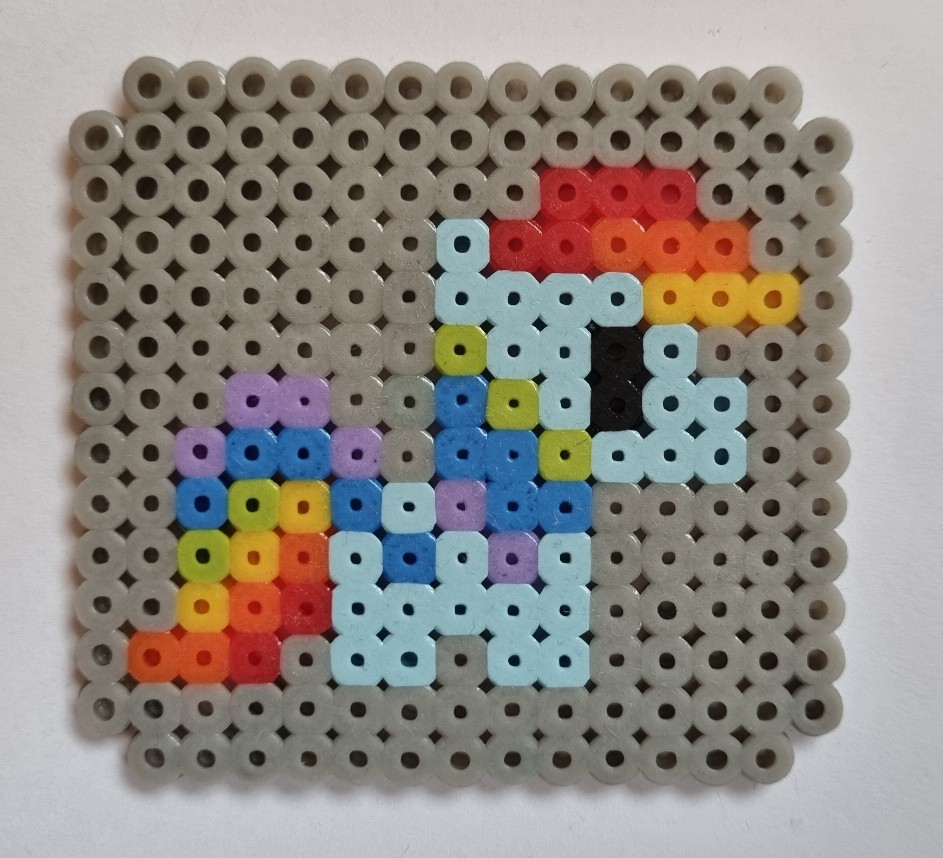 rainbow dash my little pony coaster hama beads