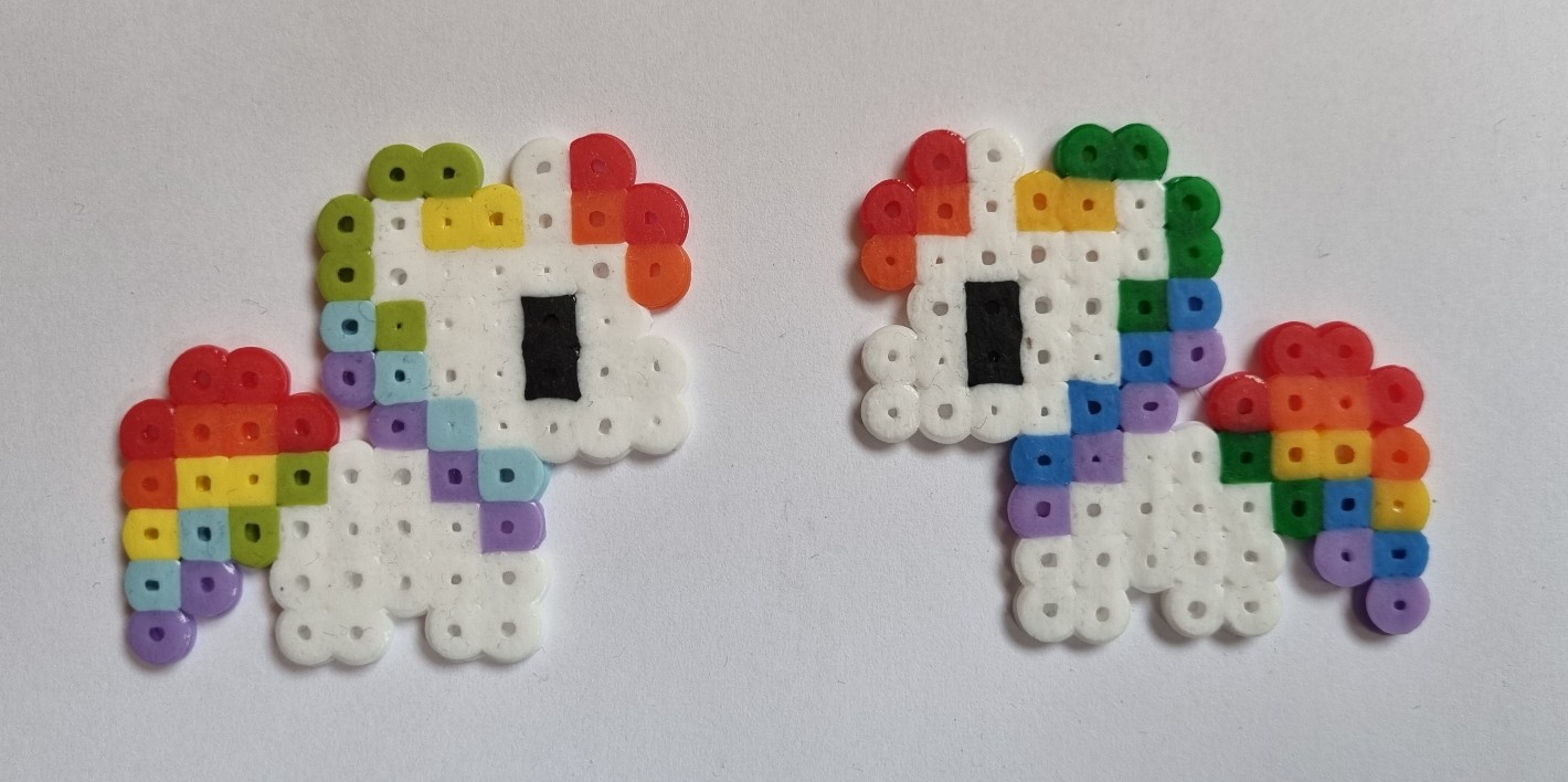 rainbow ponies hama beads pyssla