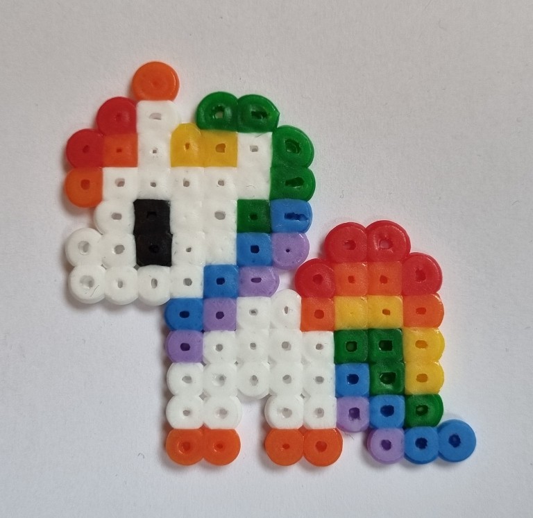 rainbow pony hama beads pyssla