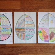 easter family tradition drawing divided egg 2022