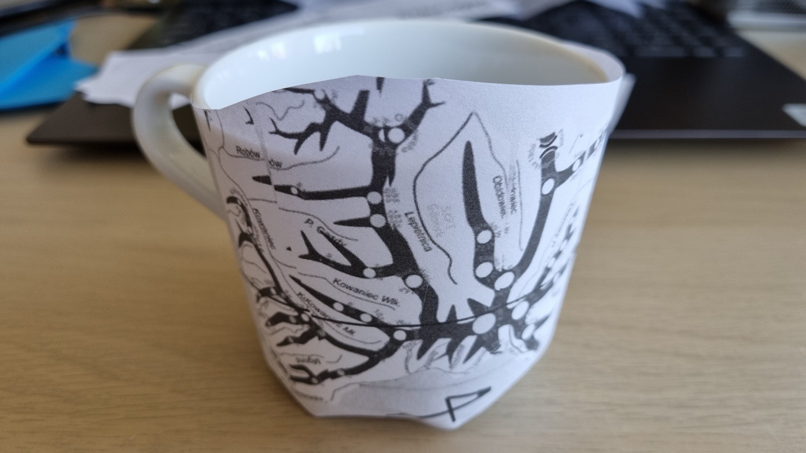 mountain ridge map cup template try